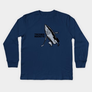 Defunct Tacoma Rockets Hockey 1946 Kids Long Sleeve T-Shirt